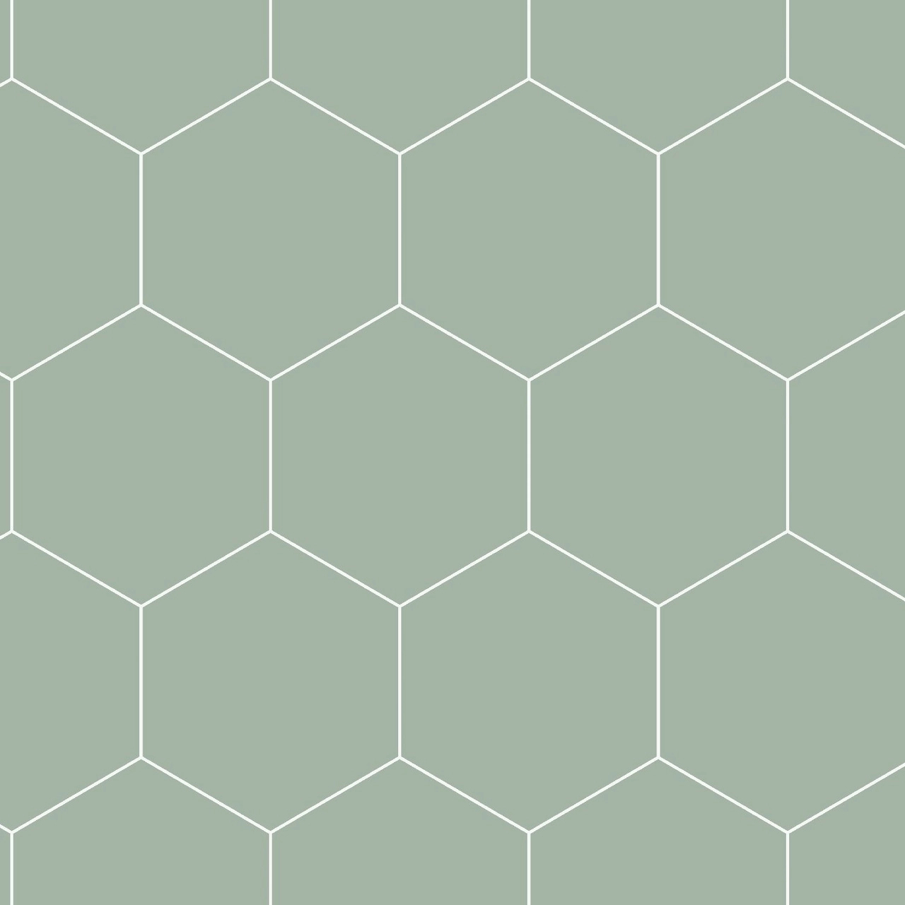 Hexagon mintás tapéta zöld színben | Tapéta Trend Tapétabolt