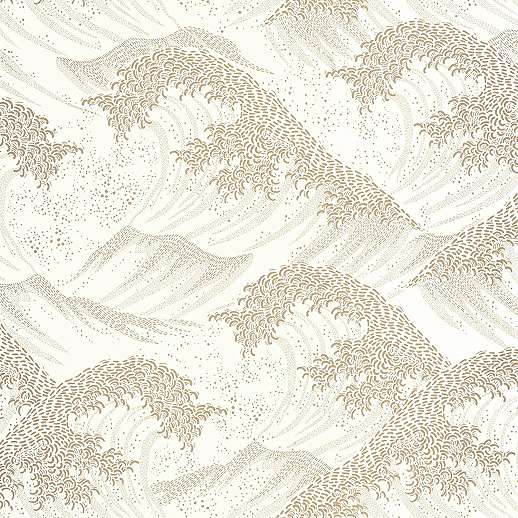 Hullám mintás fehér arany elegáns design tapéta