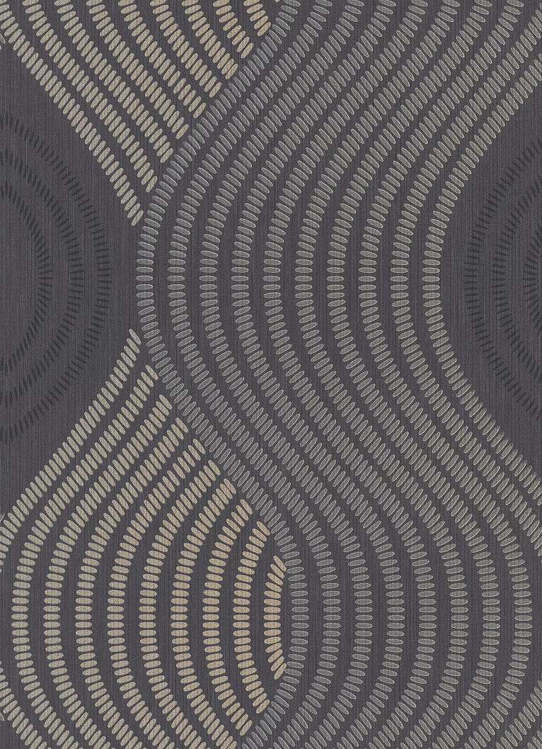 Hullám mintás modern design tapéta antracit szürke színvilágban