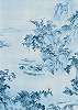 Japán stílusú tájkép mintás vlies poszter tapéta