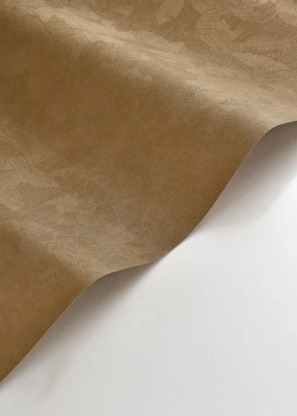 Karamell színű levél struktúral mintás francia design tapéta