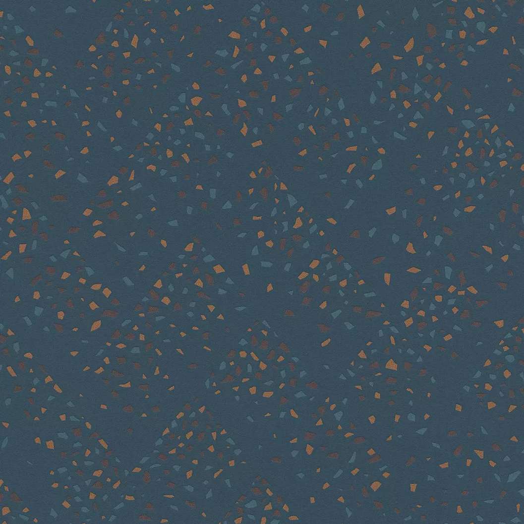 Kék alapon apró geometrikus mintás vlies mosható felületű tapéta