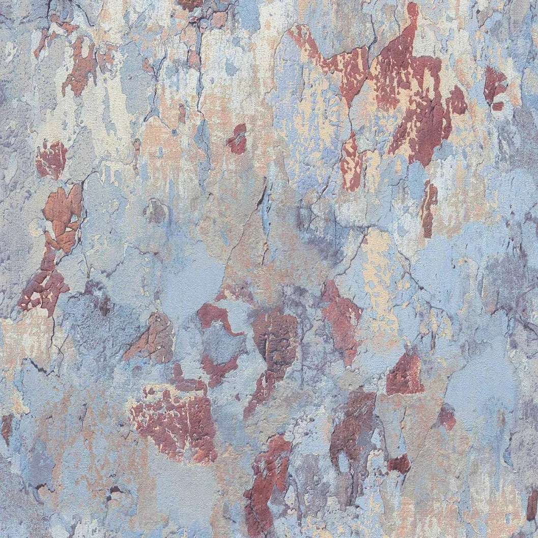 Kék antik vakolat hatású mosható design tapéta