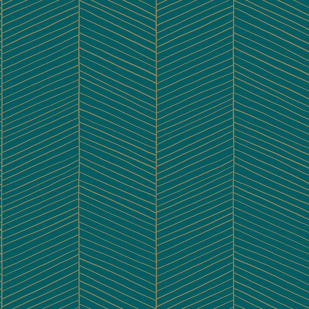 Kék arany minimál csíkos mintás design tapéta