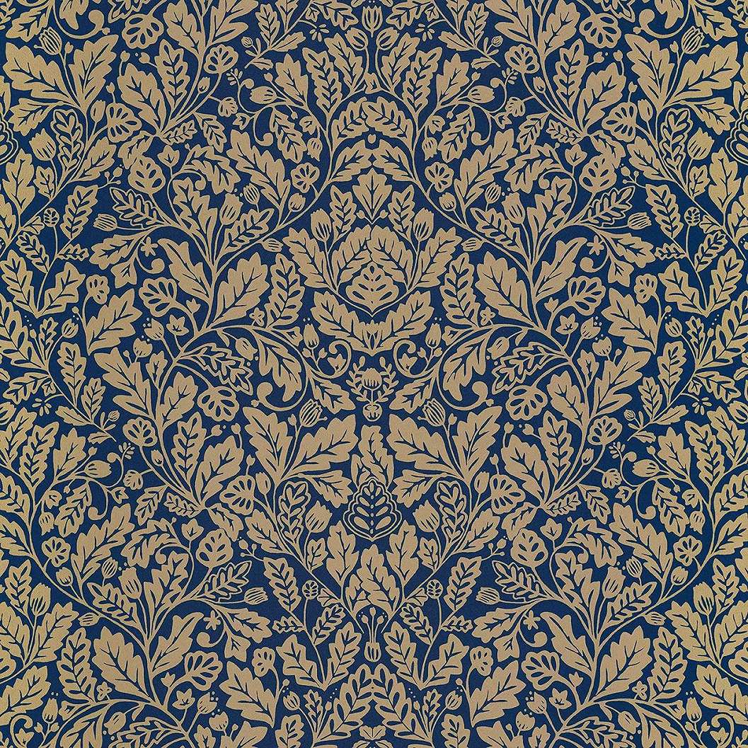Kék arany orientális mintás vlies luxus tapéta