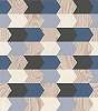 Kék-barna modern geometrikus mintás vlies tapéta