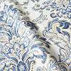 Kék barokk mintás vlies tapéta gazdagon díszített barokk mintával