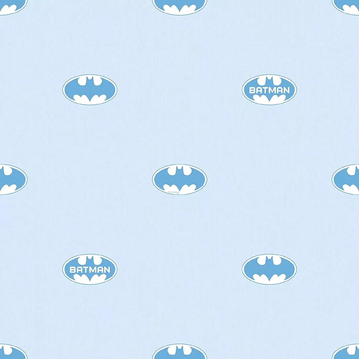 Kék Batman logo mintás gyerektapéta