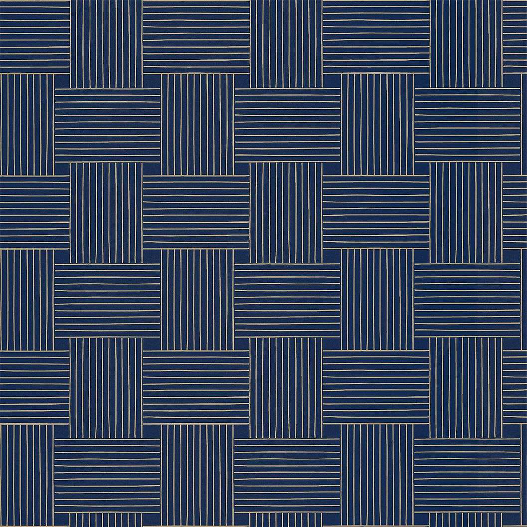Kék csíkos mintás modern vlies vinyl tapéta