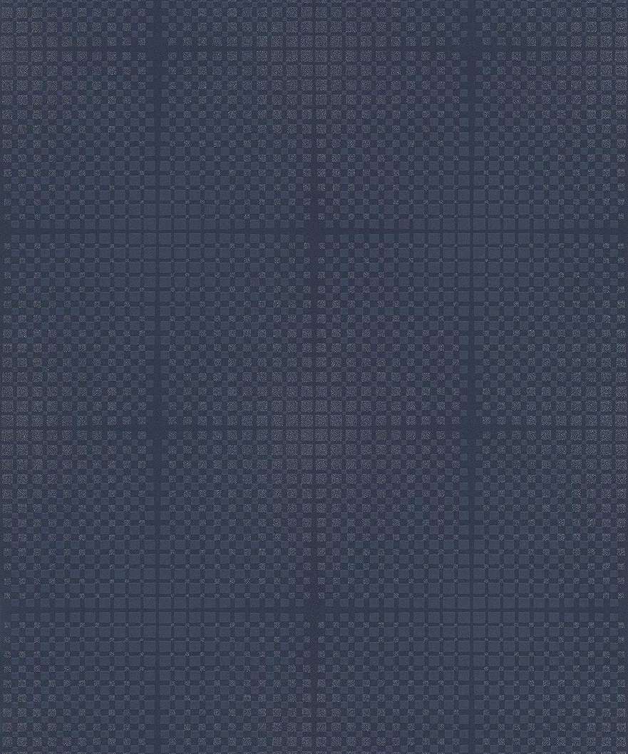 Kék csillogó felületű négyzet mintás vlies tapéta
