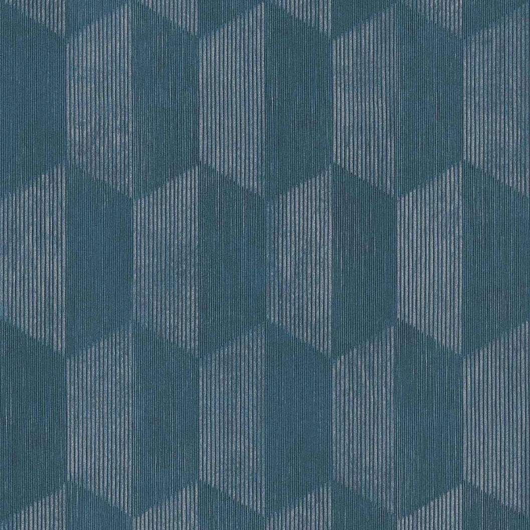 Kék dekor tapéta modern geometriai mintával