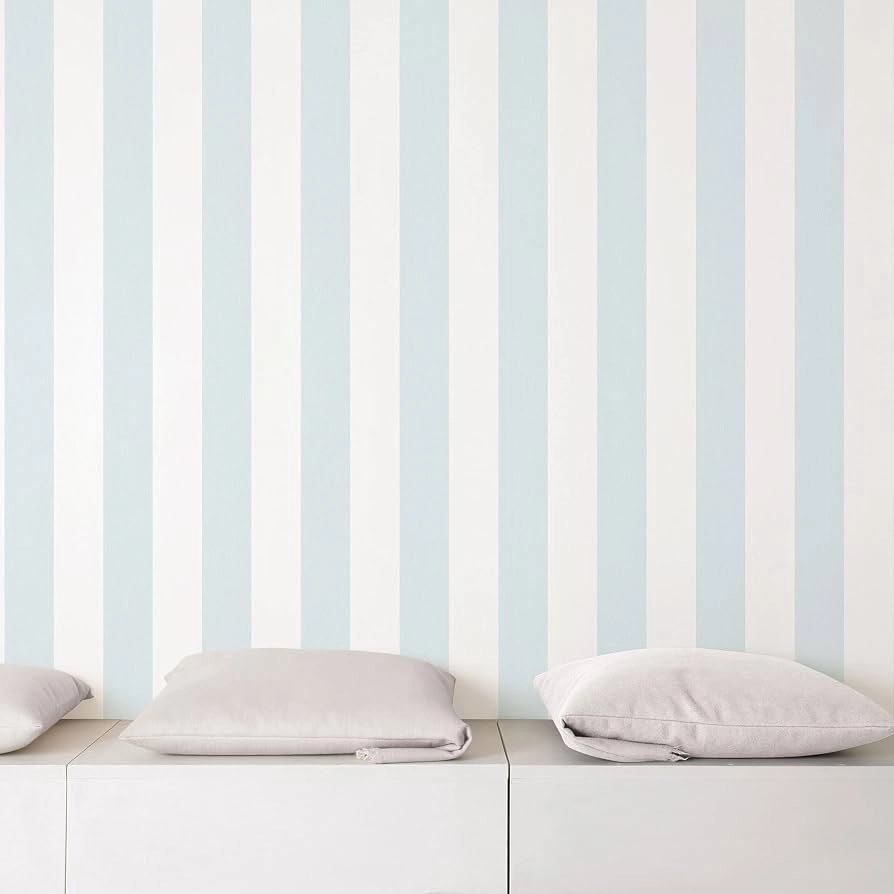 Kék fehér csíkos mintás design tapéta