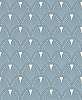Kék-fehér mintás art deco tapéta