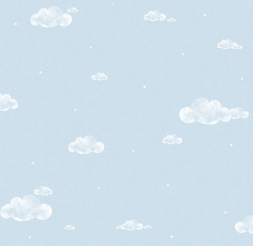 Kék felhő mintás gyerek tapéta