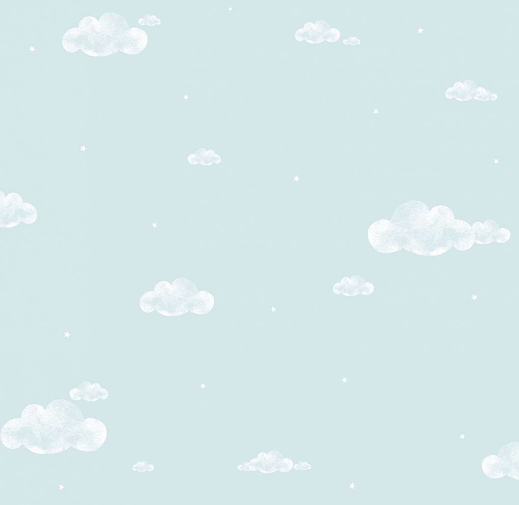 Kék felhő mintás gyerek tapéta