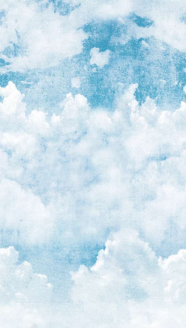 Kék festői felhő mintás mosható poszter tapéta
