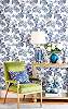 Kék francia TOILE stílusú vlies design tapéta