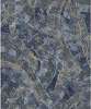 Kék geometrikus mintás strukturál vinyl olasz tapéta