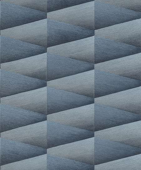 Kék geometrikus mintás vlies design tapéta