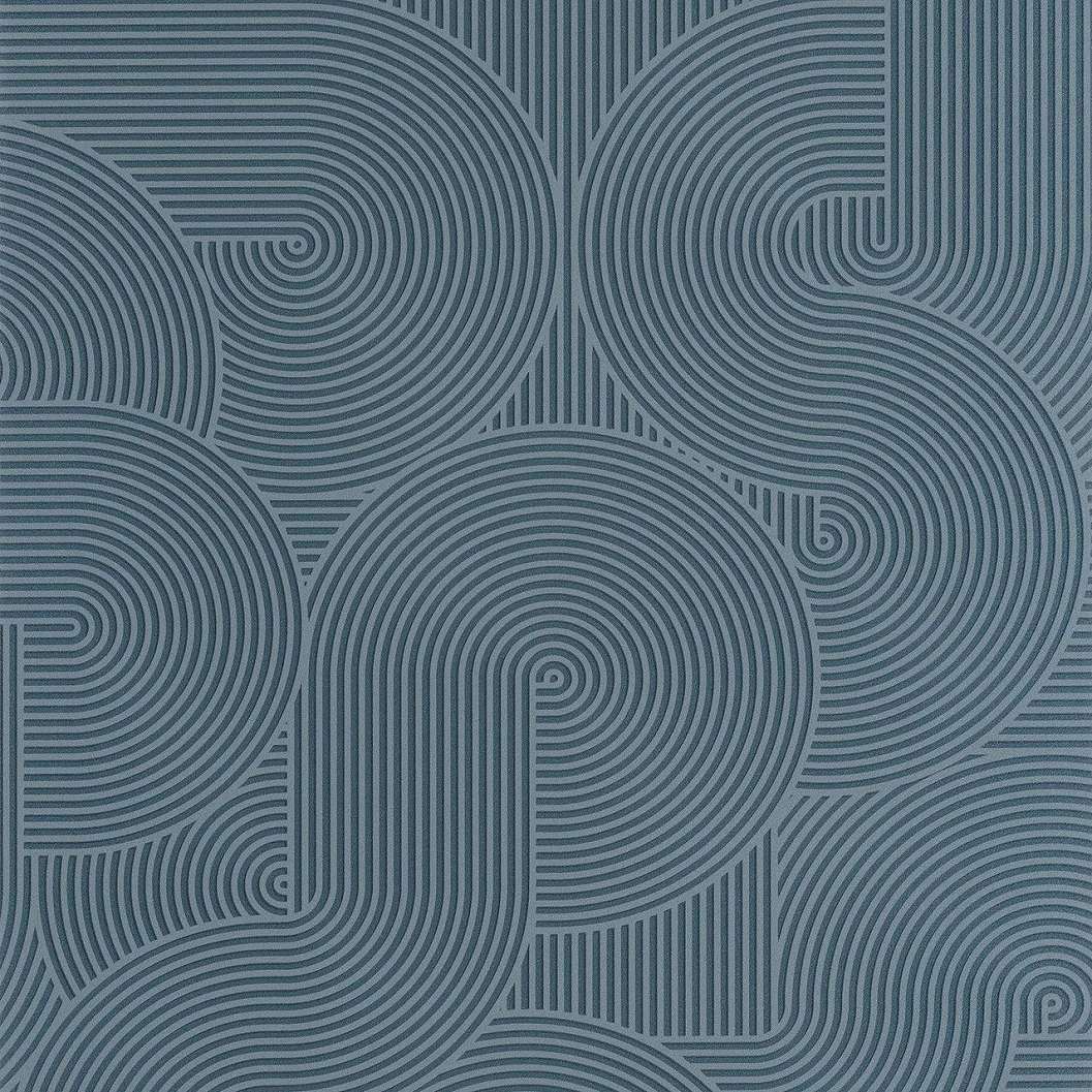 Kék hullám geometria mintás dekor tapéta