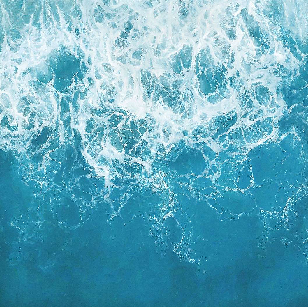Kék hullámzó tenger mintás vlies fali poszter