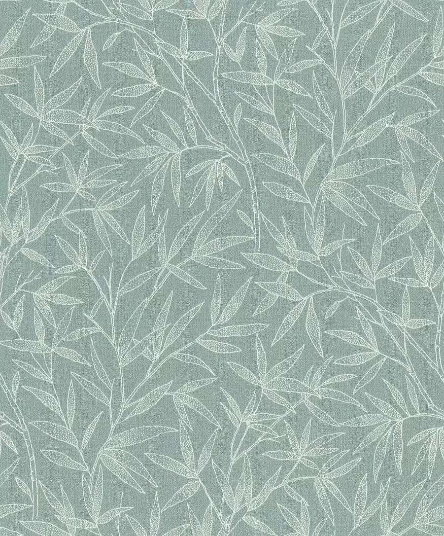 Kék levél mintás vlies dekor tapéta