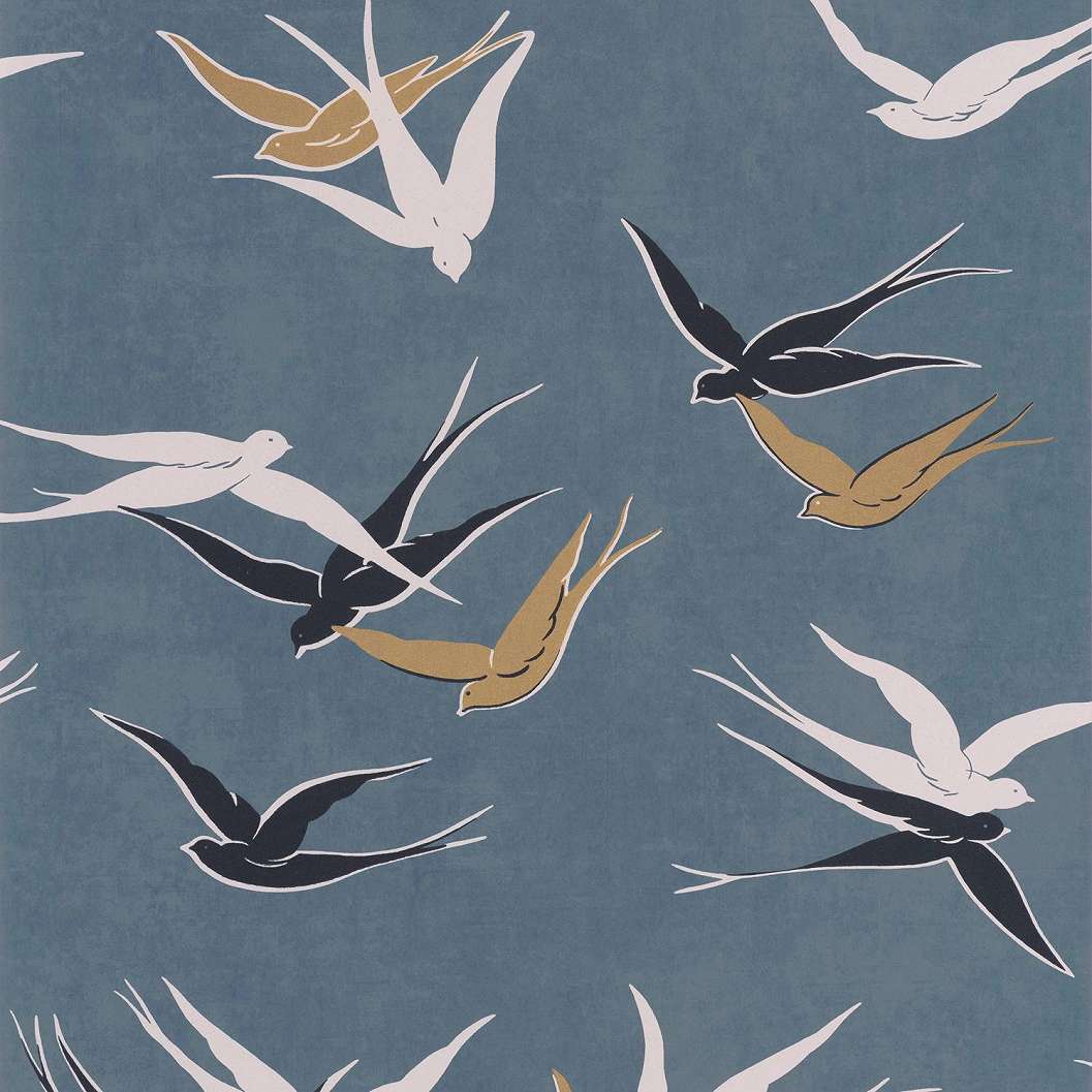 Kék madár mintás orientális stílusú casadeco design tapéta