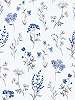 Kék mezei virágmintás dekor tapéta