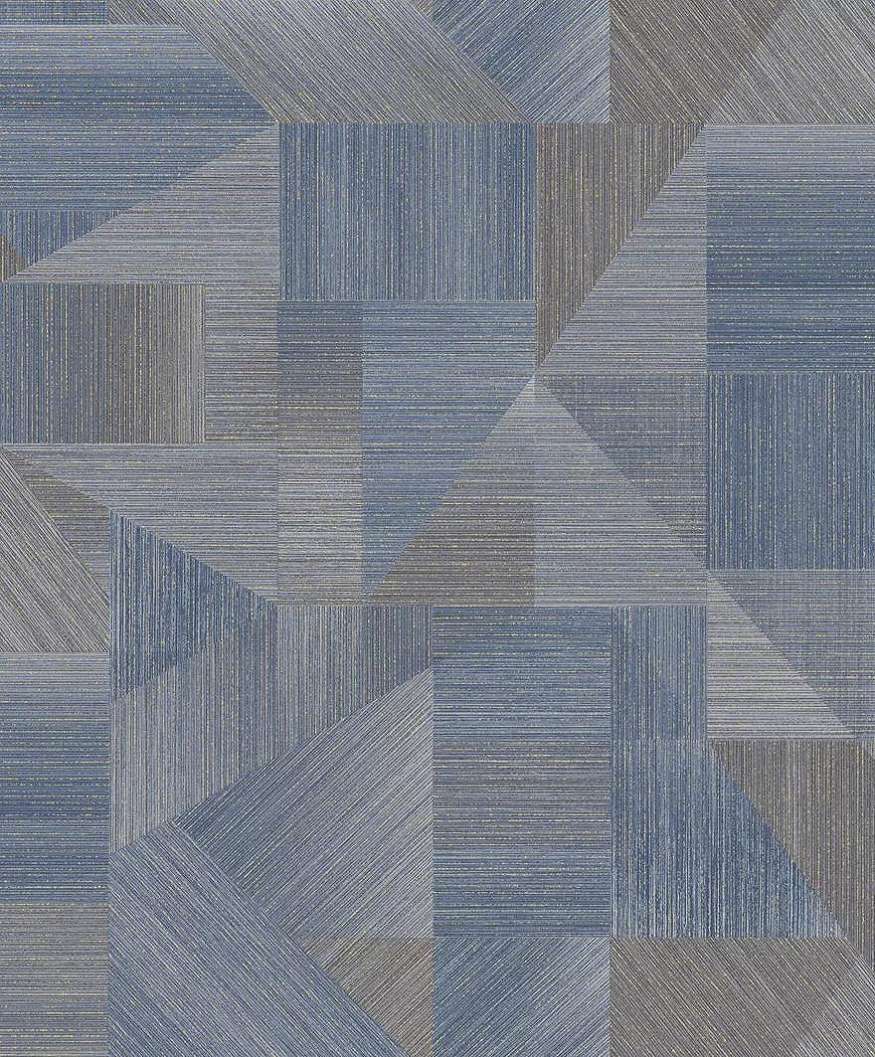 Kék modern geometrikus csíkozott mintás vlies design tapéta