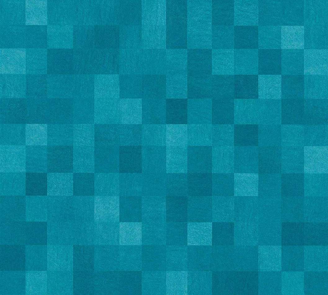 Kék modern kockás mintás vlies tapéta