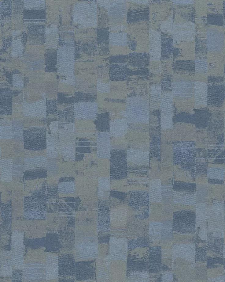 Kék mozaik mintás vlies dekor tapéta