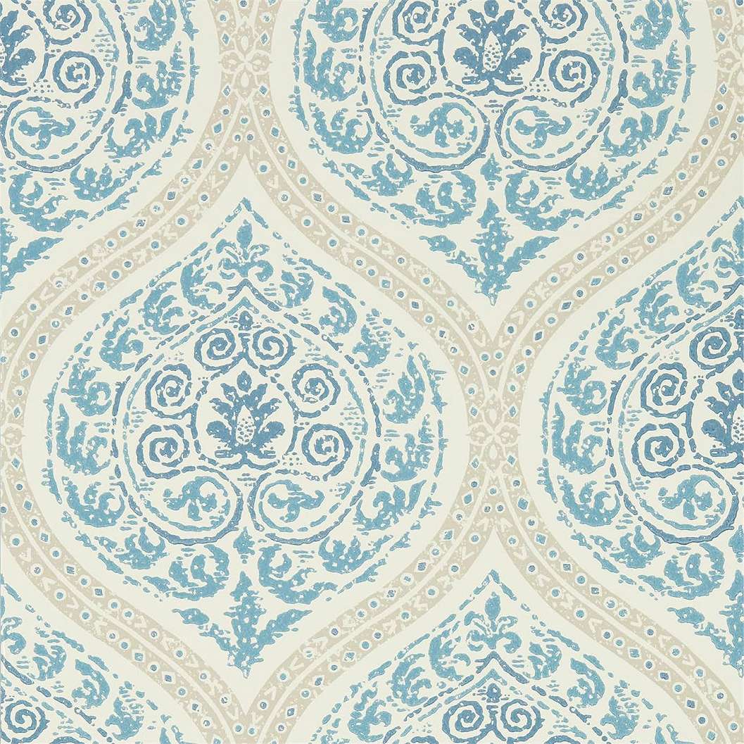 Kék natur orientális mintás vlies design tapéta