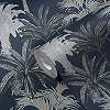 Kék pálmafa mintás vlies dekor tapéta