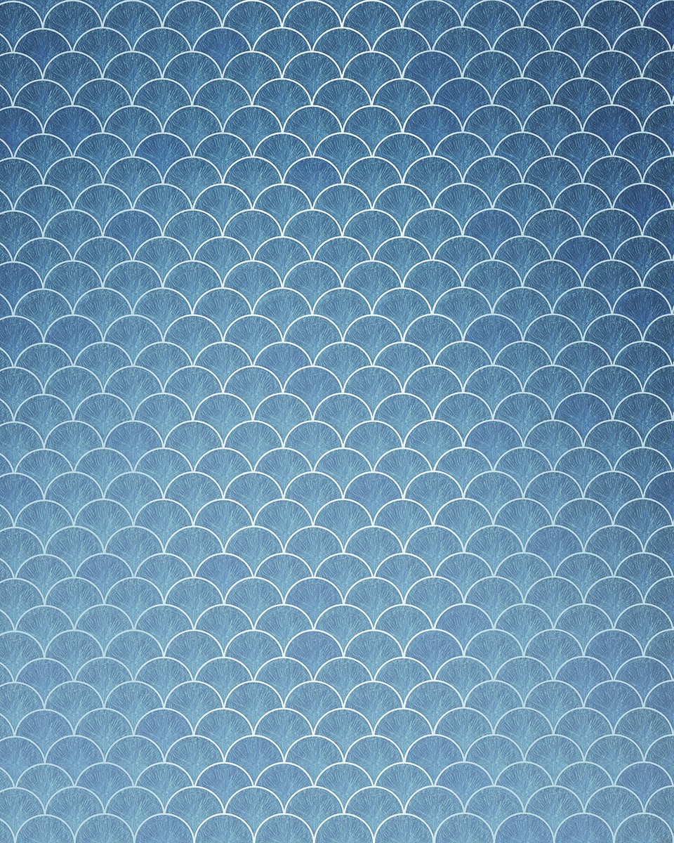 Kék pikkelymintás fali poszter