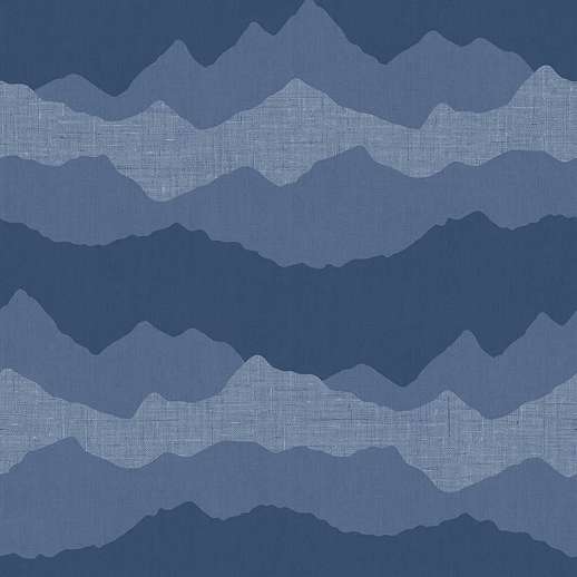 Kék rajzolt hegység mintás gyerektapéta