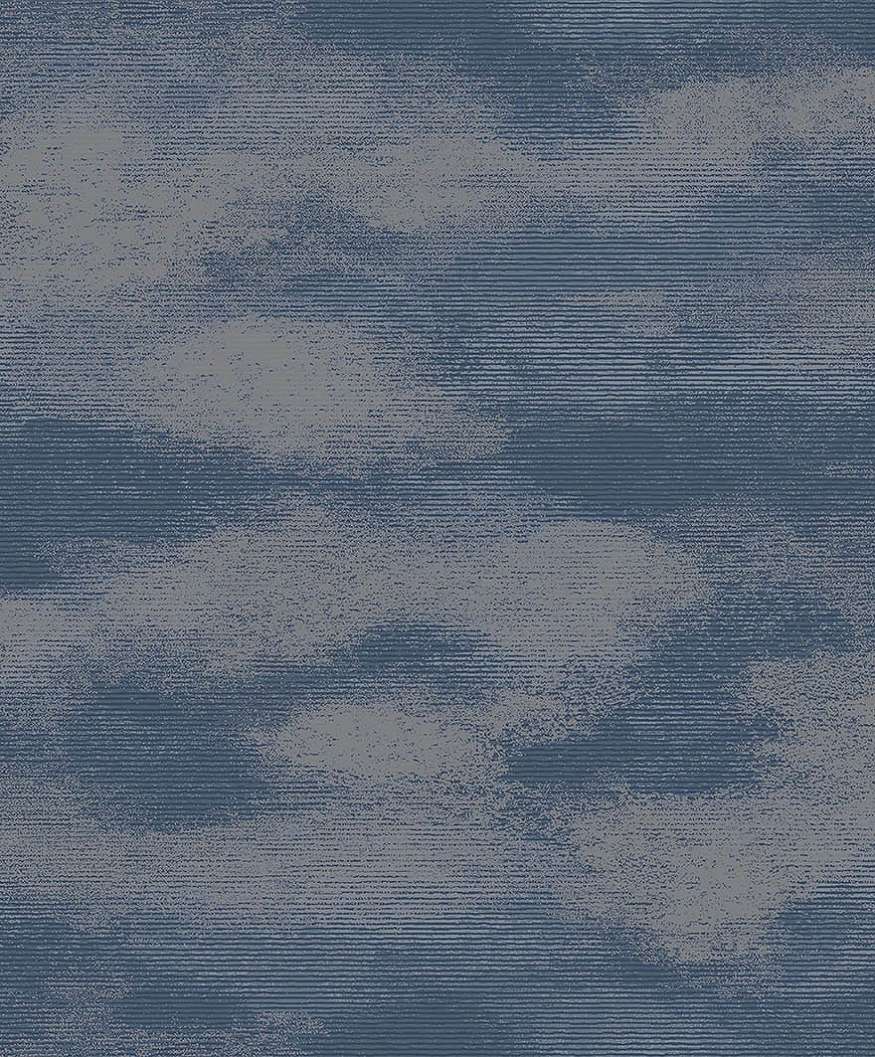 Kék struktúrált felhő mintás vlies design tapéta