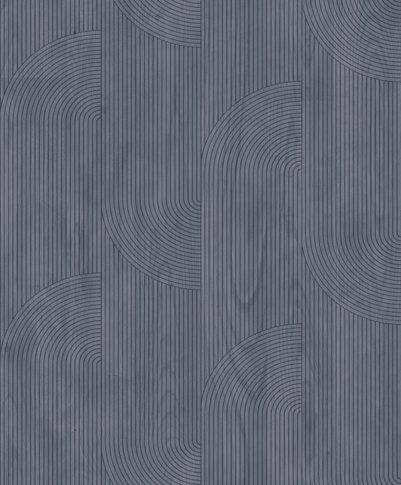 Kék struktúrált geometrikus mintás vlies dekor tapéta