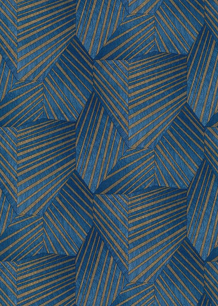 Kék tapéta modern geometrikus mintával