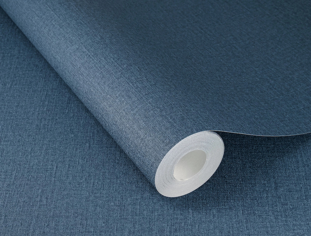 Kék textilhatású design tapéta mosható vinyl