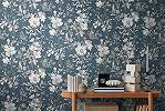 Kék virág mintás vinyl dekor tapéta