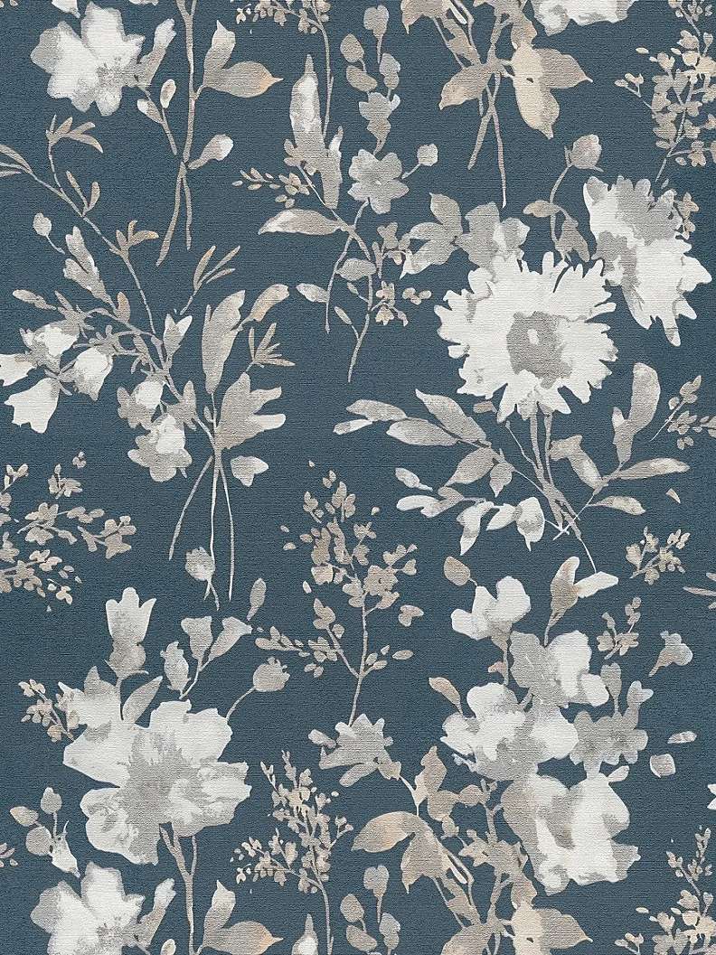 Kék virág mintás vinyl dekor tapéta