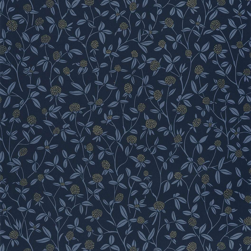 Kék virágmintás skandináv stílusú tapéta