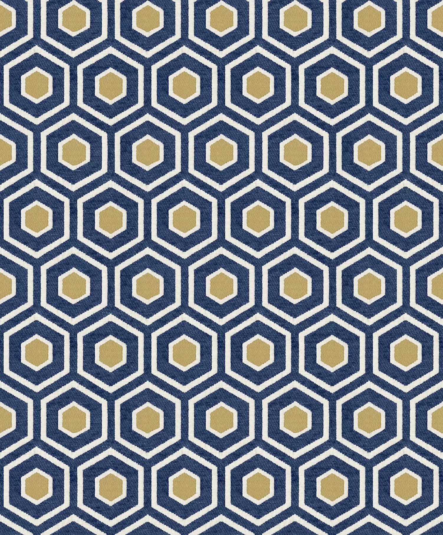 Kék vlies design tapéta hexagon geometrikus mintával | Tapéta Trend ...