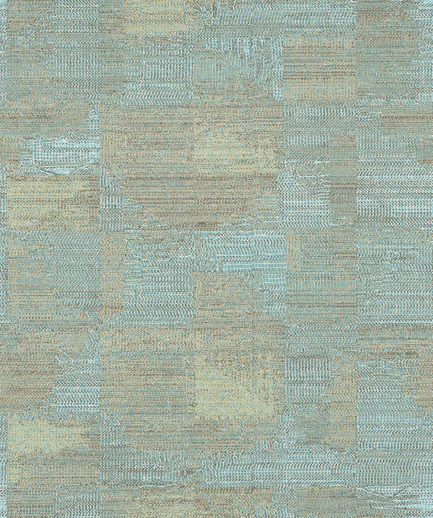 Kékes zöld koptatott textil struktúrált design tapéta