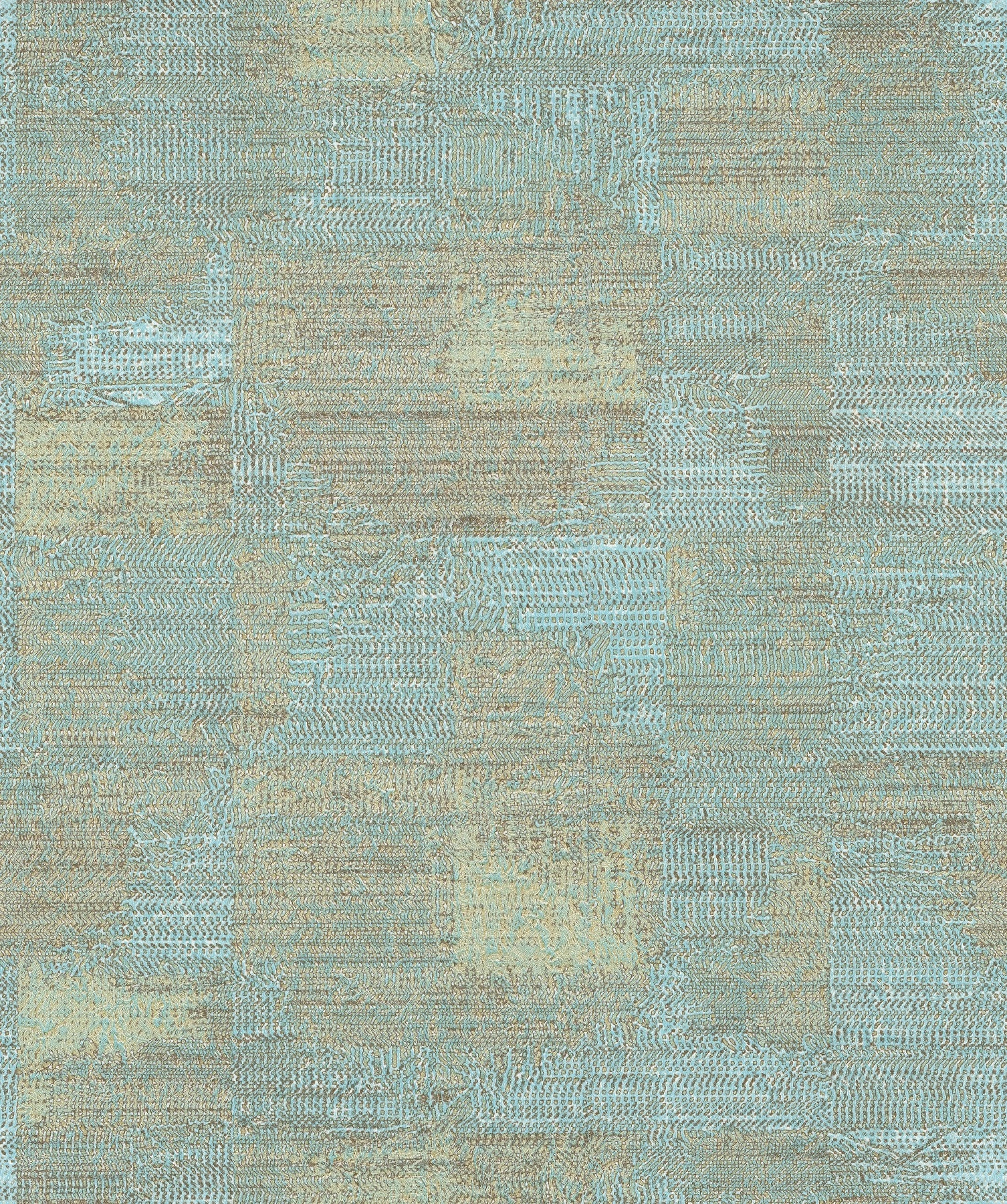 Kékes zöld koptatott textil struktúrált design tapéta