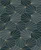 Kékeszöld arany mintázatú elegáns geometrikus mintás vlies tapéta