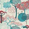 Keleties japán stílusú fa mintás vlies dekor tapéta