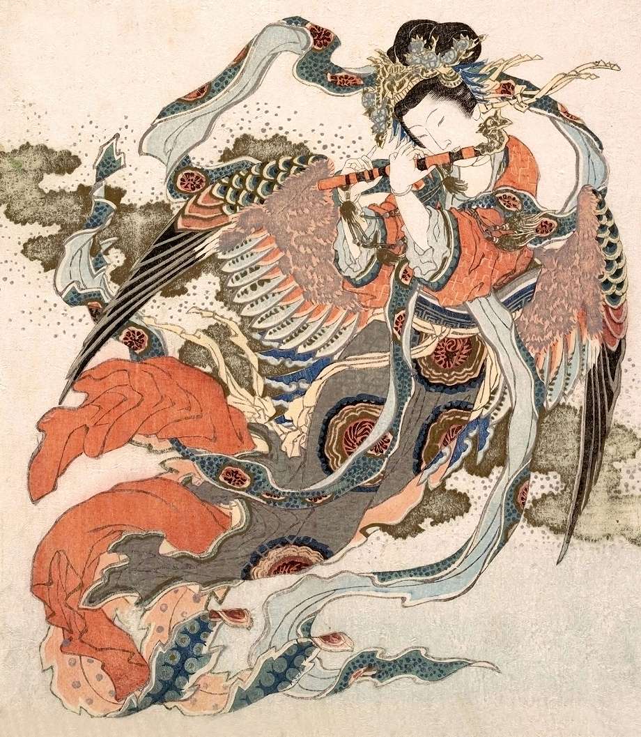Keleties Japán stílusú gésa mintás vlies poszter tapéta