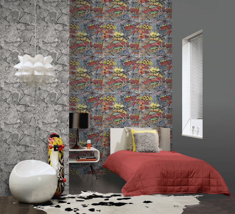 Képregény mintás tapéta