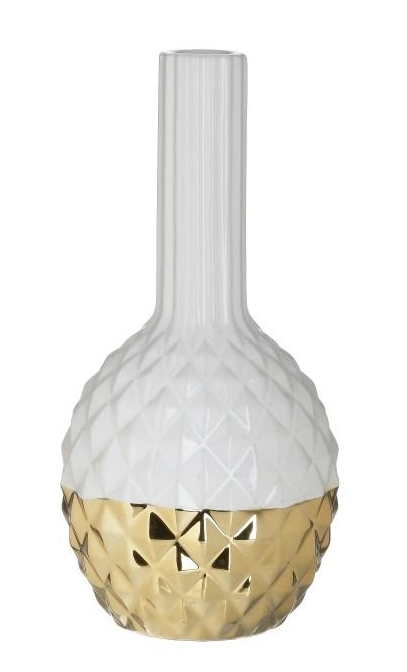 Kerámia váza fehér arany színben 28cm